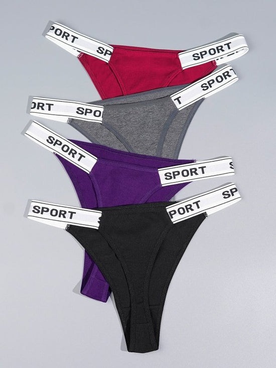 Plus Size Women's Briefs With Letters $35.81 Dana Fashion Color: Picture Color Size: 1XL4 Pack Women's clothing Product information: Pattern: letters/numbers/text Weaving: knitting Fabric name: Cotton Color: Picture color Waist Type: Mid waist Size: 1XL(4