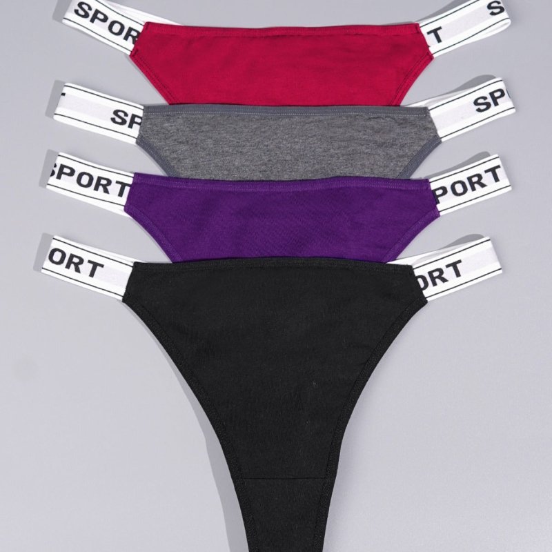 Plus Size Women's Briefs With Letters $35.81 Dana Fashion Color: Picture Color Size: 1XL4 Pack Women's clothing Product information: Pattern: letters/numbers/text Weaving: knitting Fabric name: Cotton Color: Picture color Waist Type: Mid waist Size: 1XL(4