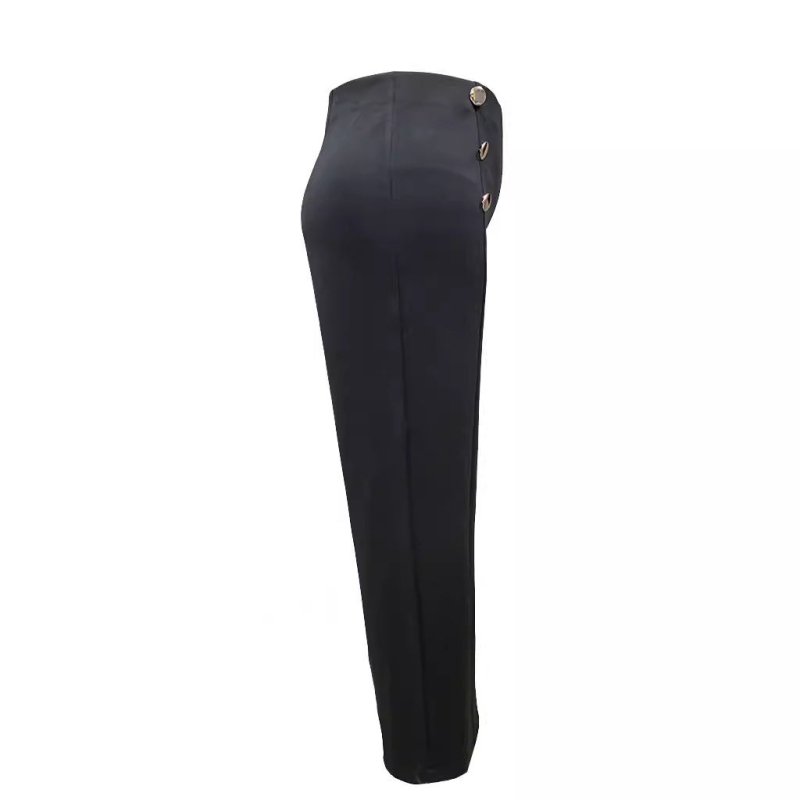 Plus Size Women's Casual Tight Straight-leg Trousers $46.00 Dana Fashion Color: Black Size: 2XL Women's clothing Product information: Thickness: medium Fabric name: health cloth Color: Black Elasticity: Micro-elastic Main fabric composition: Polyester (po