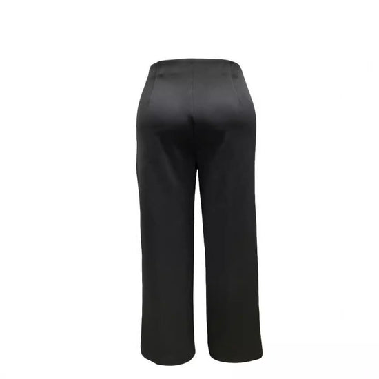 Plus Size Women's Casual Tight Straight-leg Trousers $46.00 Dana Fashion Color: Black Size: 2XL Women's clothing Product information: Thickness: medium Fabric name: health cloth Color: Black Elasticity: Micro-elastic Main fabric composition: Polyester (po