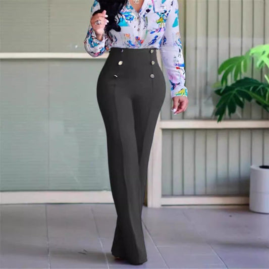 Plus Size Women's Casual Tight Straight-leg Trousers $46.00 Dana Fashion Color: Black Size: 2XL Women's clothing Product information: Thickness: medium Fabric name: health cloth Color: Black Elasticity: Micro-elastic Main fabric composition: Polyester (po