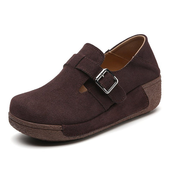 Plus Size Women's Platform Shoes Slip-on $58.86 Dana Fashion Color: Brown Size: 35 Women's shoes Product information: Color: black, gray, yellow, coffee, beige, brown Heel height: mid heel (3-5CM) Size: 35, 36, 37, 38, 39, 40, 41, 42 Sole material: Polyur