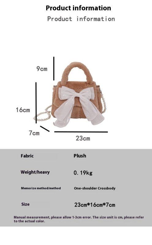 Plush Bag Commuter Pearl Hand Shoulder Messenger Bag $23.38 Dana Fashion Color: Black Women's Bags Product information: Applicable scenarios: Daily matching Color: black, white, brown, pink Outer bag type: open pocket Hardness: soft Material: Nylon Suitca