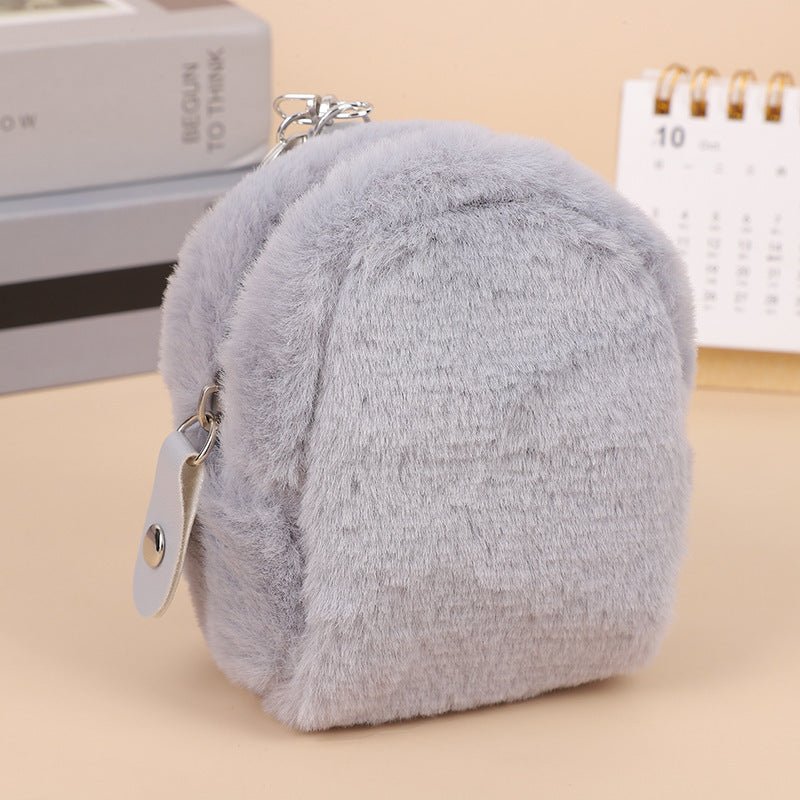 Plush Mini Wallet Small Earphone Storage Key Case $19.99 Dana Fashion Color: Plush Key Case Gray Women's Bags Product information: Pattern: solid color Applicable gender: neutral/both men and women Applicable scenarios: Daily matching Color: plush key cas