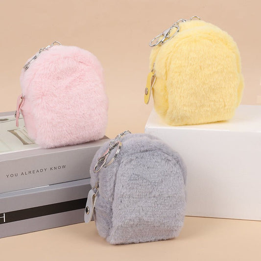 Plush Mini Wallet Small Earphone Storage Key Case $19.99 Dana Fashion Color: Plush Key Case Gray Women's Bags Product information: Pattern: solid color Applicable gender: neutral/both men and women Applicable scenarios: Daily matching Color: plush key cas
