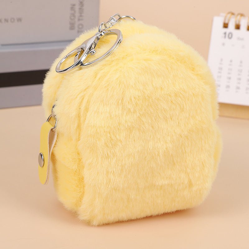 Plush Mini Wallet Small Earphone Storage Key Case $19.99 Dana Fashion Color: Plush Key Case Yellow Women's Bags Product information: Pattern: solid color Applicable gender: neutral/both men and women Applicable scenarios: Daily matching Color: plush key c