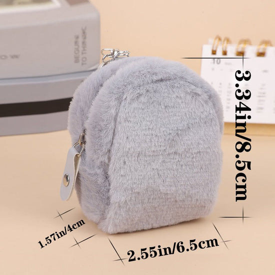 Plush Mini Wallet Small Earphone Storage Key Case $19.99 Dana Fashion Color: Plush Key Case Gray Women's Bags Product information: Pattern: solid color Applicable gender: neutral/both men and women Applicable scenarios: Daily matching Color: plush key cas