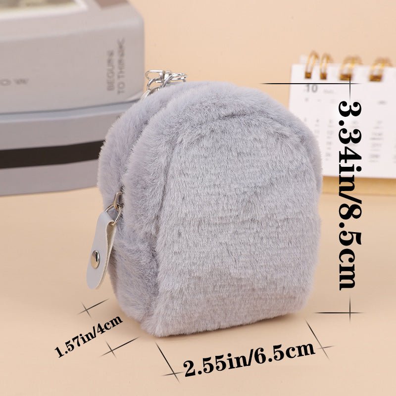 Plush Mini Wallet Small Earphone Storage Key Case $19.99 Dana Fashion Color: Plush Key Case Gray Women's Bags Product information: Pattern: solid color Applicable gender: neutral/both men and women Applicable scenarios: Daily matching Color: plush key cas