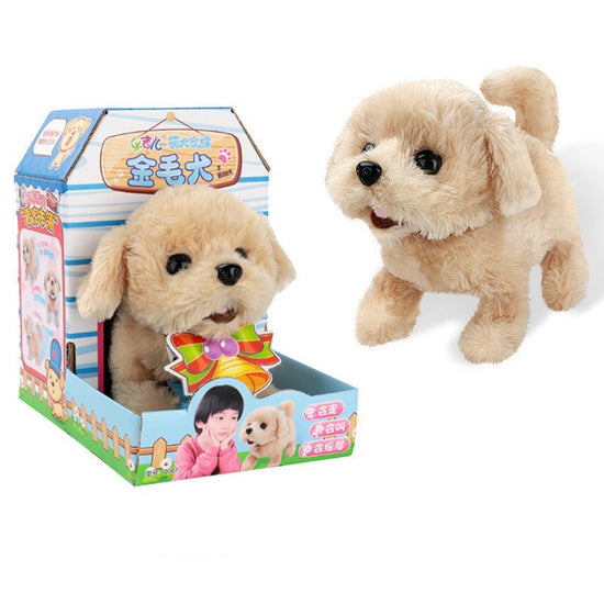 Plush puppies electric toy $39.39 Dana Fashion Color: Golden Retriever Toys & Hobbies Product name: Lejier cute dog family Applicable age: 18 months and above Material composition: plastic, chemical fiber, electronic components Size: 13X18X18.5 (cm) Batte