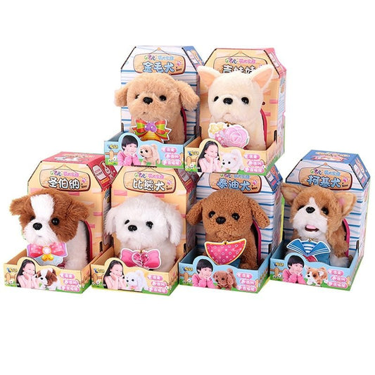 Plush puppies electric toy $39.39 Dana Fashion Color: Corgi Toys & Hobbies Product name: Lejier cute dog family Applicable age: 18 months and above Material composition: plastic, chemical fiber, electronic components Size: 13X18X18.5 (cm) Battery installa