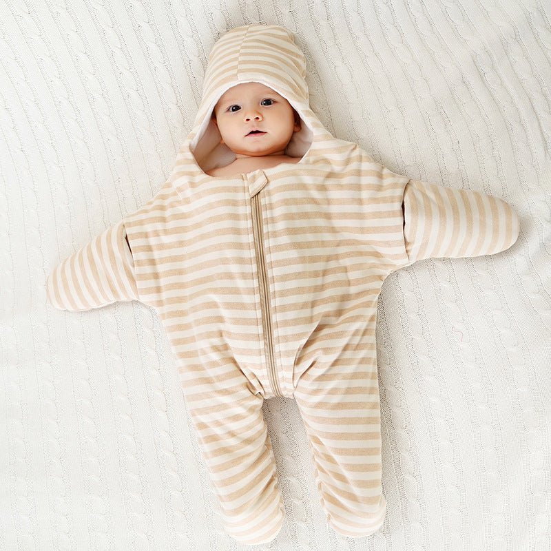 Plush thick sleeping bag $40.42 Dana Fashion Color: Khaki Baby Clothing Item No.: Starfish color cotton sleeping bag Product category: sleeping bag Brand: Ba Zi Rabbit Fabric: Pure cotton (95% and above) Pattern: stripes Applicable age: children Applicabl