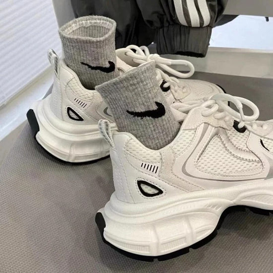 Polar Wave Versatile Mesh Platform Shoes Breathable Casual Sports $35.50 Dana Fashion Color: Beige size: 35 Women's shoes Product information: Color: Beige (wholesale to see real shot) Heel shape: Wedge Size: 35 standard size, 36 standard size, 37 standar