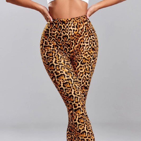 Polyester Women's Fashion Leopard Print Slim Fit Hip Raise Yoga Leggings Dance Pants $19.45 Dana Fashion Color: Brown Size: L Women's clothing Product information: Thickness: medium Fabric name: Polyester Color: Brown Elastic force: medium elastic Main fa