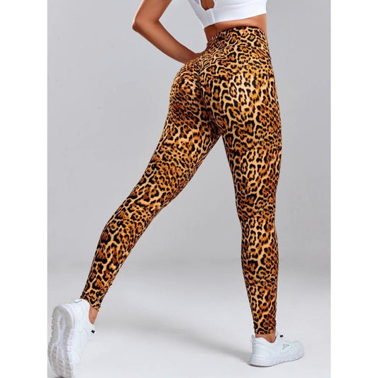Polyester Women's Fashion Leopard Print Slim Fit Hip Raise Yoga Leggings Dance Pants $19.45 Dana Fashion Color: Brown Size: L Women's clothing Product information: Thickness: medium Fabric name: Polyester Color: Brown Elastic force: medium elastic Main fa