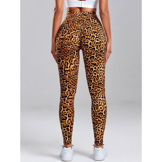 Polyester Women's Fashion Leopard Print Slim Fit Hip Raise Yoga Leggings Dance Pants $19.45 Dana Fashion Color: Brown Size: L Women's clothing Product information: Thickness: medium Fabric name: Polyester Color: Brown Elastic force: medium elastic Main fa