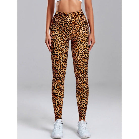 Polyester Women's Fashion Leopard Print Slim Fit Hip Raise Yoga Leggings Dance Pants $19.45 Dana Fashion Color: Brown Size: L Women's clothing Product information: Thickness: medium Fabric name: Polyester Color: Brown Elastic force: medium elastic Main fa