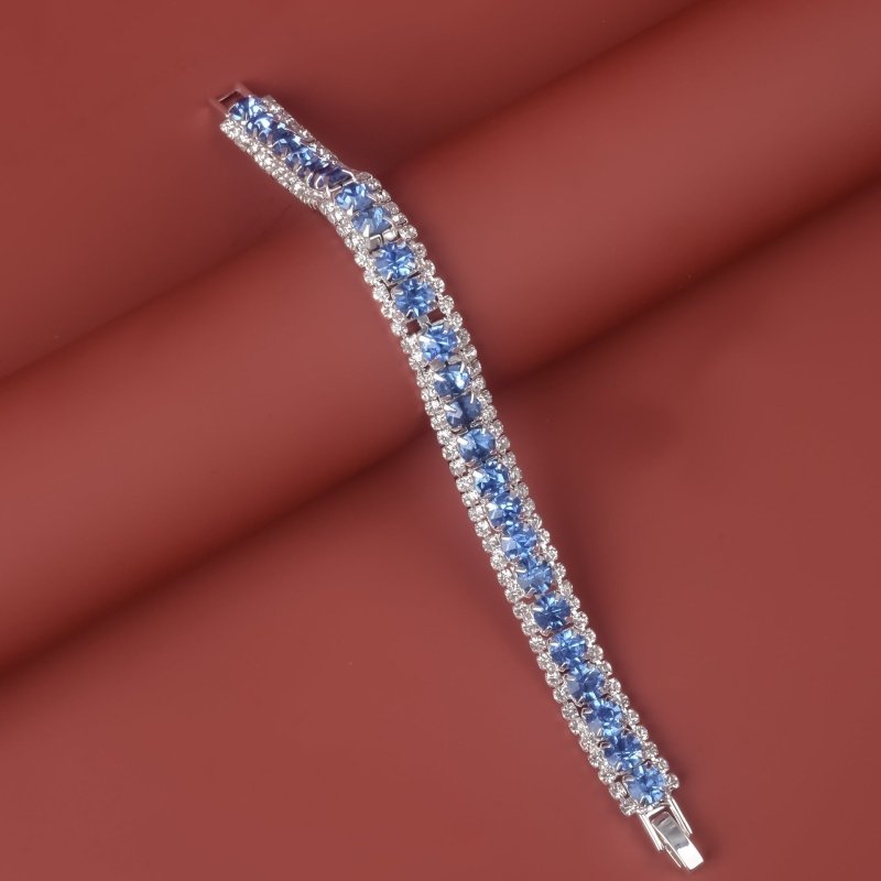 Popular Ornament Roman Rhinestone Bracelet $15.00 Dana Fashion Color: Silver Light Blue Women's Accessories Product information: Color: green, blue, white, silver sapphire blue, gray, AB color, Brown, Golden Green, grass green, Golden Rose Red, Golden whi