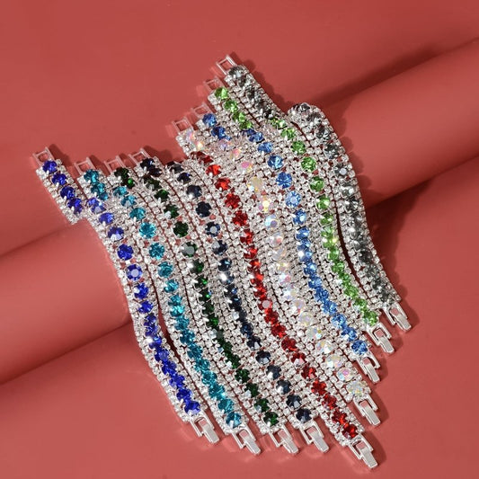 Popular Ornament Roman Rhinestone Bracelet $15.00 Dana Fashion Color: AB Color Women's Accessories Product information: Color: green, blue, white, silver sapphire blue, gray, AB color, Brown, Golden Green, grass green, Golden Rose Red, Golden white diamon