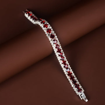 Silver Dark Red