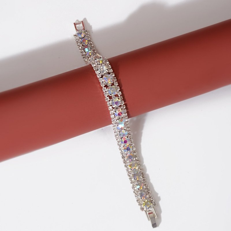 Popular Ornament Roman Rhinestone Bracelet $15.00 Dana Fashion Color: AB Color Women's Accessories Product information: Color: green, blue, white, silver sapphire blue, gray, AB color, Brown, Golden Green, grass green, Golden Rose Red, Golden white diamon