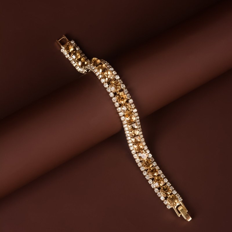Popular Ornament Roman Rhinestone Bracelet $15.00 Dana Fashion Color: Brown Women's Accessories Product information: Color: green, blue, white, silver sapphire blue, gray, AB color, Brown, Golden Green, grass green, Golden Rose Red, Golden white diamond,