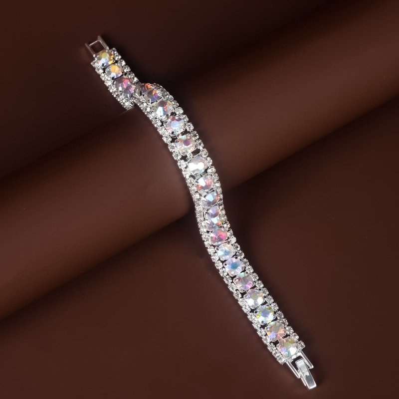 Popular Ornament Roman Rhinestone Bracelet $15.00 Dana Fashion Color: AB Color Women's Accessories Product information: Color: green, blue, white, silver sapphire blue, gray, AB color, Brown, Golden Green, grass green, Golden Rose Red, Golden white diamon