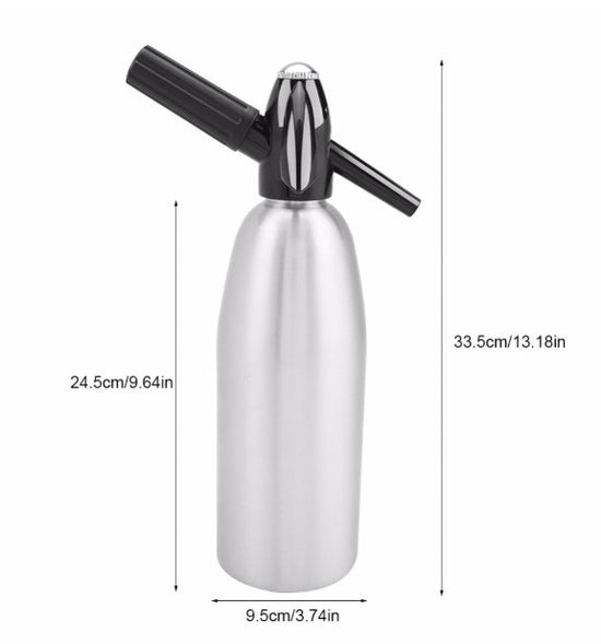 Portable 1L Soda Maker $81.89 Dana Fashion Color: Silver Dana's Kitchen Features: Made of alloy, safe and non-toxic, odorless and healthy. DIY design: you can use it to make drinking according to your need. Simply adding a slice of fruit such as orange, l