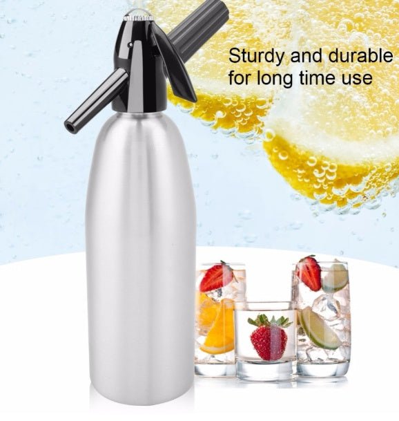 Portable 1L Soda Maker $81.89 Dana Fashion Color: Silver Dana's Kitchen Features: Made of alloy, safe and non-toxic, odorless and healthy. DIY design: you can use it to make drinking according to your need. Simply adding a slice of fruit such as orange, l