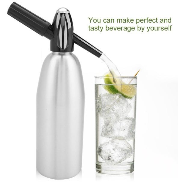 Portable 1L Soda Maker $81.89 Dana Fashion Color: Silver Dana's Kitchen Features: Made of alloy, safe and non-toxic, odorless and healthy. DIY design: you can use it to make drinking according to your need. Simply adding a slice of fruit such as orange, l