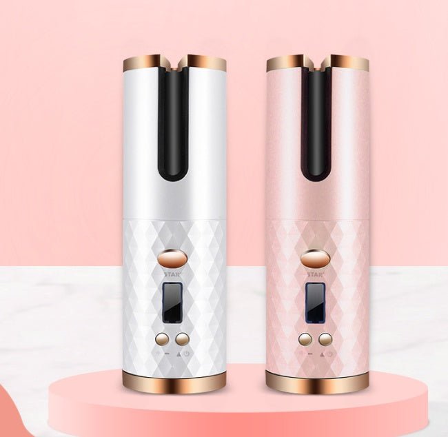 Portable Automatic Wireless Usb Charging Mini Curling Iron $109.53 Dana Fashion Color: 2pcs Black Electrical outlet: USB Beauty Tools Product information: Material: ABS Color classification: white, pink, grey Diameter of heat conductor: 16MM-20MM Product