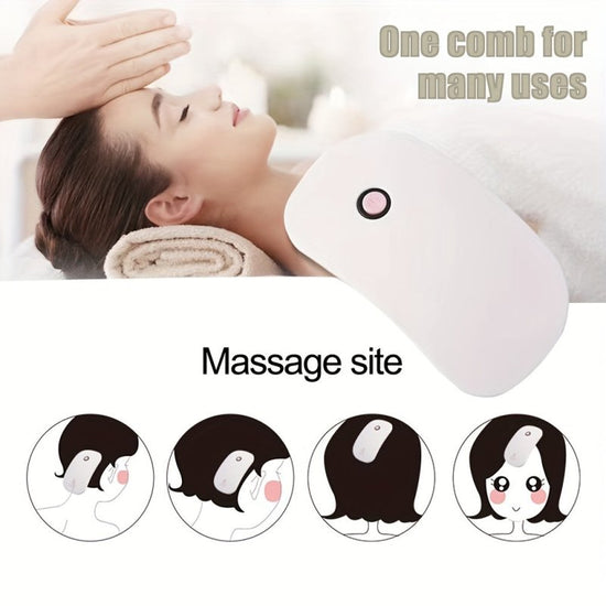 Portable Beauty Tool Scalp Comb, Electric Massage Comb, Body Relaxing High-Frequency Vibration Head Massager $16.34 Dana Fashion Color: White Beauty Tools Note： Our processing time is within 72 hours. Delivery time is normally within a week, which no one