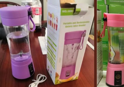 Portable Blender With USB Rechargeable Mini Kitchen Fruit Juice Mixer $26.50 Dana Fashion Color: Purple style: Four Knives Dana's Kitchen Overview: Six Blades: The 6-blade portable blender is more powerful than the traditional 4-mini blades, making fruit
