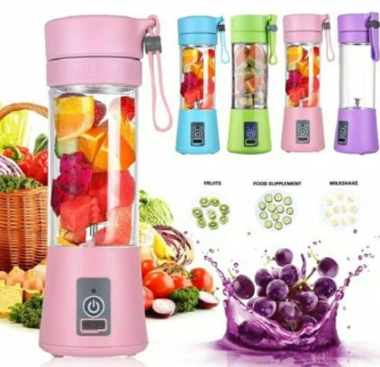 Portable Blender With USB Rechargeable Mini Kitchen Fruit Juice Mixer $26.50 Dana Fashion Color: Blue style: Four Knives Dana's Kitchen Overview: Six Blades: The 6-blade portable blender is more powerful than the traditional 4-mini blades, making fruit ju