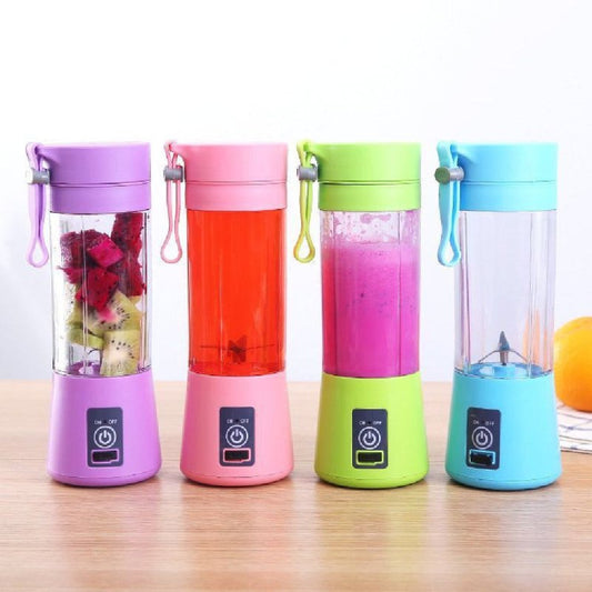 Portable Blender With USB Rechargeable Mini Kitchen Fruit Juice Mixer $26.50 Dana Fashion Color: Blue style: Four Knives Dana's Kitchen Overview: Six Blades: The 6-blade portable blender is more powerful than the traditional 4-mini blades, making fruit ju