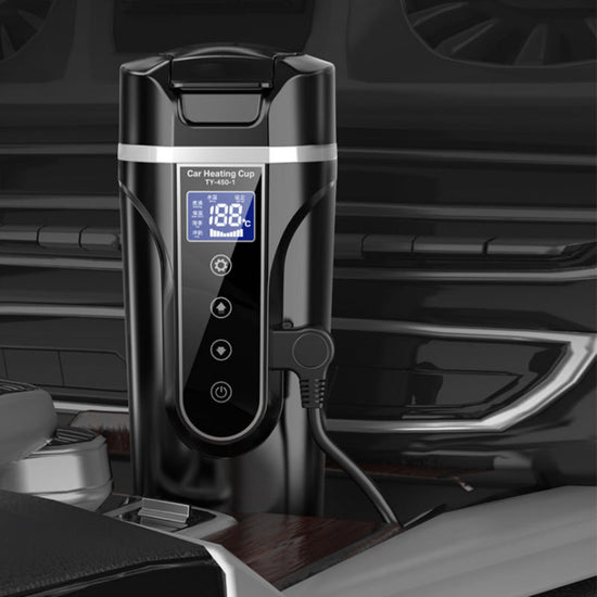 Portable Car Bottle Smart Touch Digital Display Insulated Cup Home Traveling Heating Cup Water Bottle $115.97 Dana Fashion Color: Black Dana's Kitchen Overview Not easy to Leak&Anti-scald mouth Plug and play easy to operate Food grade Tritan Material baby