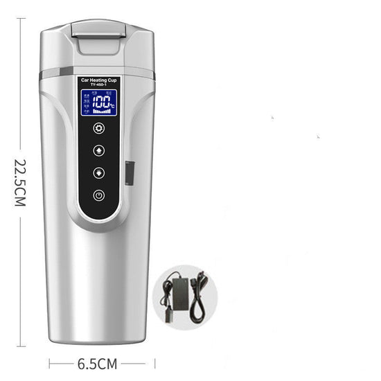 Portable Car Bottle Smart Touch Digital Display Insulated Cup Home Traveling Heating Cup Water Bottle $166.91 Dana Fashion Color: White 2 Dana's Kitchen Overview Not easy to Leak&Anti-scald mouth Plug and play easy to operate Food grade Tritan Material ba