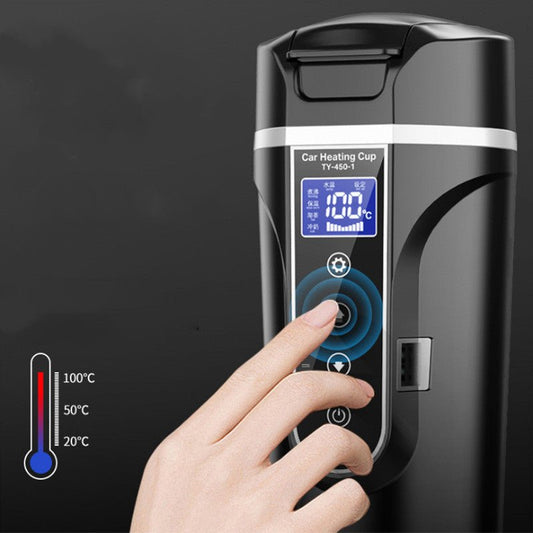 Portable Car Bottle Smart Touch Digital Display Insulated Cup Home Traveling Heating Cup Water Bottle $115.97 Dana Fashion Color: Black Dana's Kitchen Overview Not easy to Leak&Anti-scald mouth Plug and play easy to operate Food grade Tritan Material baby