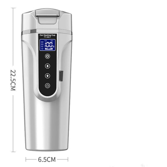 Portable Car Bottle Smart Touch Digital Display Insulated Cup Home Traveling Heating Cup Water Bottle $117.03 Dana Fashion Color: White Dana's Kitchen Overview Not easy to Leak&Anti-scald mouth Plug and play easy to operate Food grade Tritan Material baby