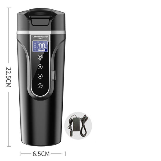 Portable Car Bottle Smart Touch Digital Display Insulated Cup Home Traveling Heating Cup Water Bottle $163.16 Dana Fashion Color: Black 2 Dana's Kitchen Overview Not easy to Leak&Anti-scald mouth Plug and play easy to operate Food grade Tritan Material ba