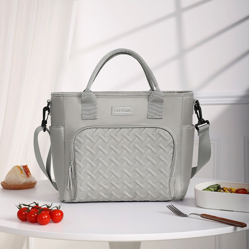 Portable Commuting Fashion Bento Ice Pack Student Heat Preservation $34.74 Dana Fashion Color: Gray Women's Bags Product information: Color: portable large capacity ice pack Gray, portable large capacity ice pack black, portable large capacity ice pack pu