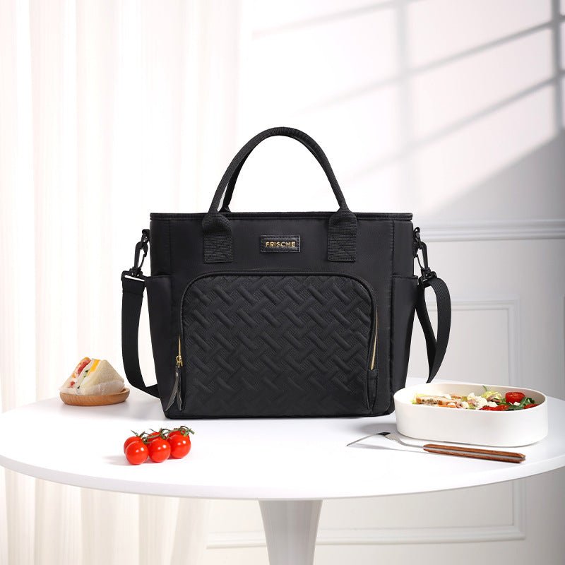 Portable Commuting Fashion Bento Ice Pack Student Heat Preservation $34.74 Dana Fashion Color: Black Women's Bags Product information: Color: portable large capacity ice pack Gray, portable large capacity ice pack black, portable large capacity ice pack p