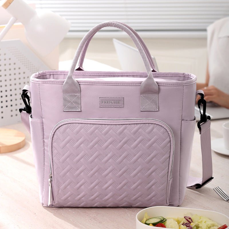 Portable Commuting Fashion Bento Ice Pack Student Heat Preservation $34.74 Dana Fashion Color: Purple Women's Bags Product information: Color: portable large capacity ice pack Gray, portable large capacity ice pack black, portable large capacity ice pack