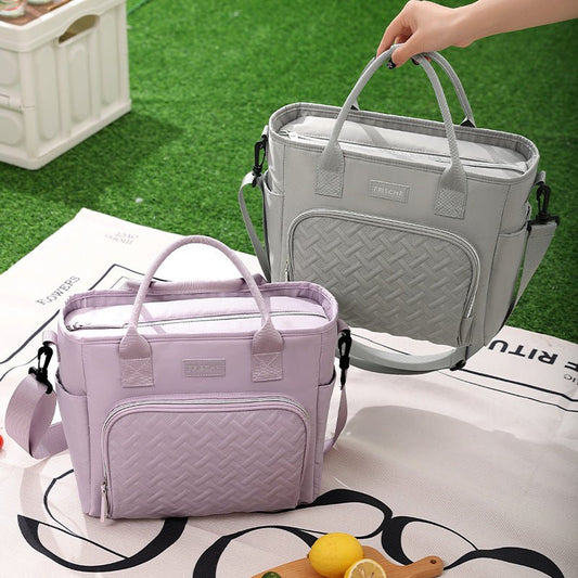 Portable Commuting Fashion Bento Ice Pack Student Heat Preservation $34.74 Dana Fashion Color: Black Women's Bags Product information: Color: portable large capacity ice pack Gray, portable large capacity ice pack black, portable large capacity ice pack p