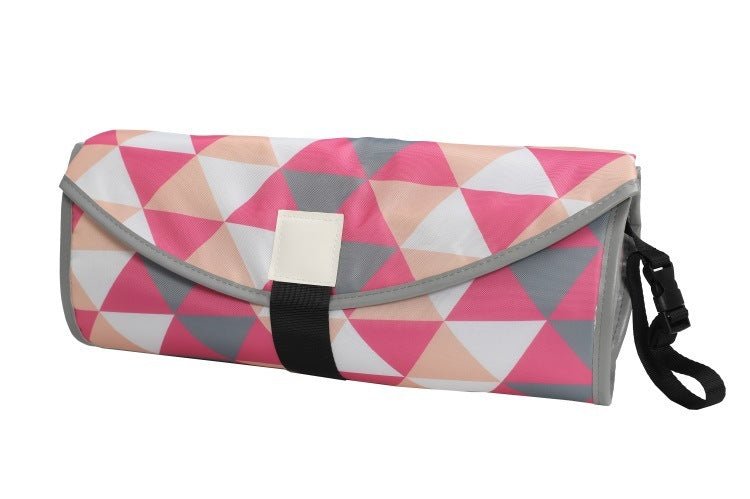 Portable Diaper Changing Pad Clutch for Newborn $27.22 Dana Fashion style: Red triangle Baby & Mother Overview： Not only an ordinary mat but also a sofa cushion Foldable design, easy to carry, does not take up too much space The built-in toy ring allows y