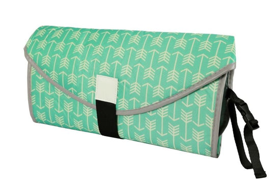 Portable Diaper Changing Pad Clutch for Newborn $27.22 Dana Fashion style: Striped green Baby & Mother Overview： Not only an ordinary mat but also a sofa cushion Foldable design, easy to carry, does not take up too much space The built-in toy ring allows