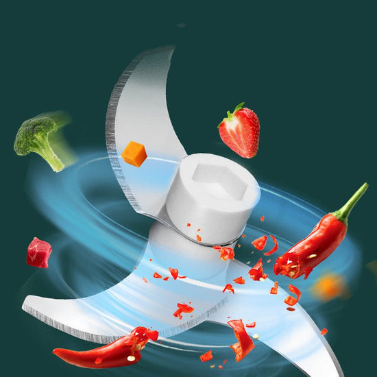 Portable Electric Mini Garlic Cutter Masher Vegetable Fruit Meat Food Chopper Grinder $59.48 Dana Fashion Color: 150ml Dana's Kitchen Overview: 1. This product is easy to use, just press the top button to automatically stir, eliminating the trouble of han