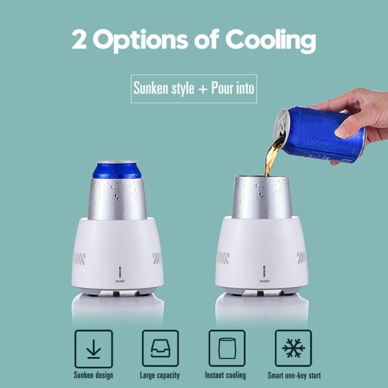 Portable Fast Cooling Cup Electronic Refrigeration Cooler for Beer Wine Beverage Mini Electric Drink Cooler Cup Instant Cooling $89.50 Dana Fashion Color: Black Dana's Kitchen Overview: The cooling cup adopts an advanced ECT semiconductor refrigeration ch