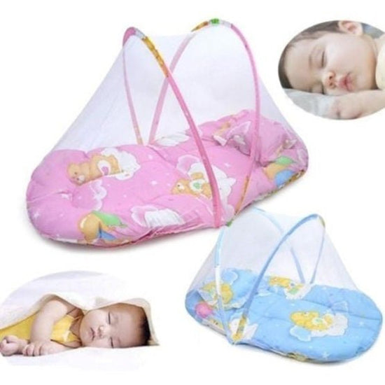 Portable Foldable Baby Kids Infant Bed Dot Zipper Mosquito Net Tent Sleeping Cushion $63.16 Dana Fashion Color: Blue Size: 54x44cm Baby & Mother Specifications: Material: polyester / cotton; Style: folding; Number of doors opened: single door Bracket mate