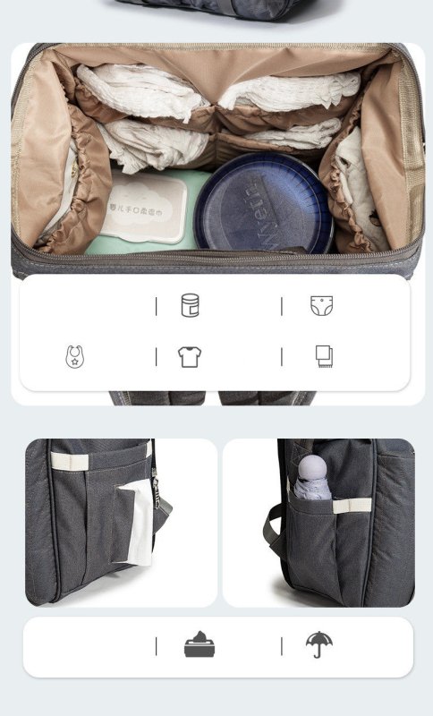 Portable Folding Crib Mummy Bag $108.84 Dana Fashion Color: Black Baby & Mother Specification: Name: Folding crib mummy bag Color: Morandi grey, grass green, dark green, pink, black, light grey, orange, royal blue Size: 32*20*43 (cm) Bed size: 73*23 (cm)