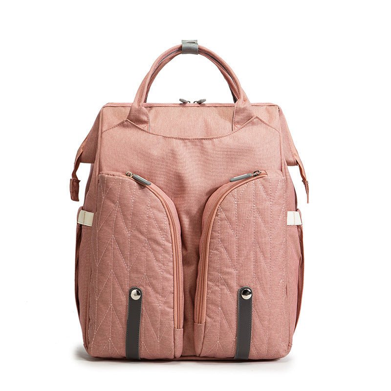 Portable Folding Crib Mummy Bag $108.84 Dana Fashion Color: Warm pink Baby & Mother Specification: Name: Folding crib mummy bag Color: Morandi grey, grass green, dark green, pink, black, light grey, orange, royal blue Size: 32*20*43 (cm) Bed size: 73*23 (